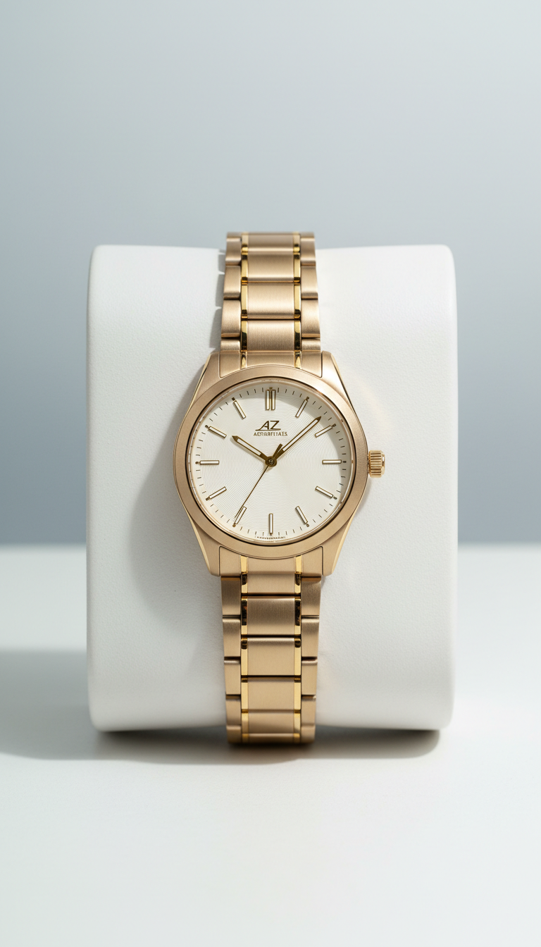 Brushed champagne limited edition watch