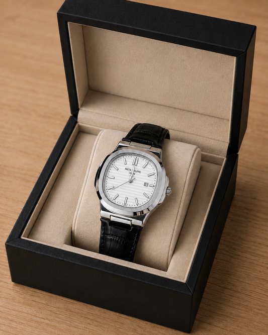 Patek philippe with alligator leather strap.