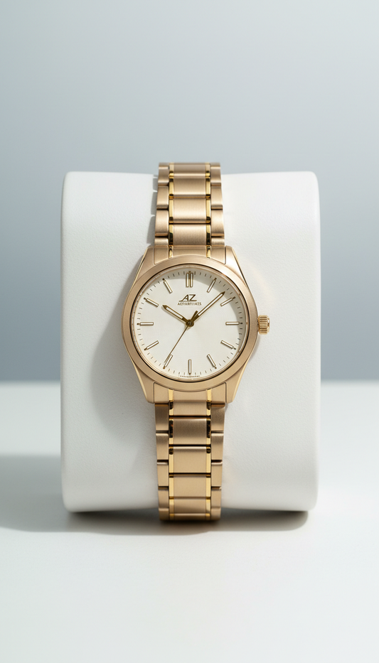 Brushed champagne limited edition watch