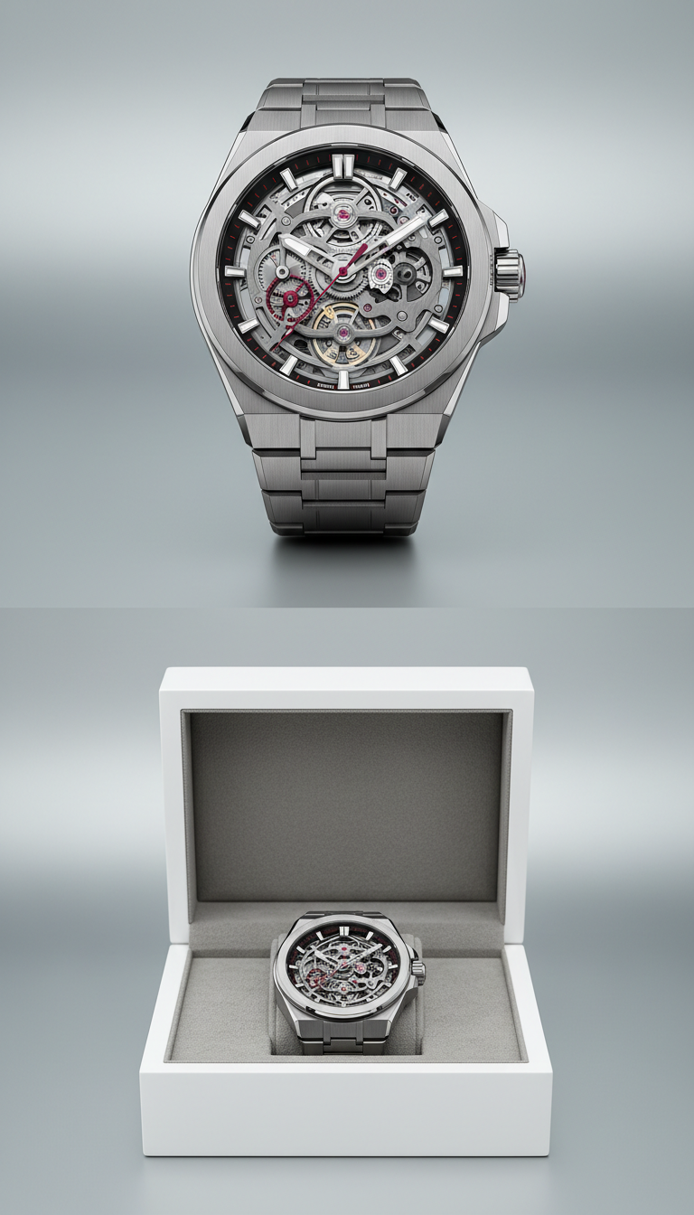 Shadow Titanium Skeleton Watch