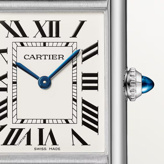 Cartier Tank Solo With Grained Calfskin Leather strap.